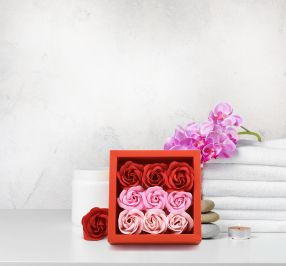 Scented Rose Soap Box of 9