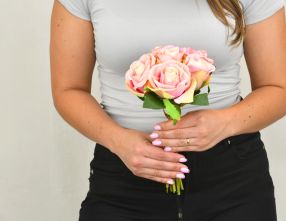 Half Dozen Pink Roses